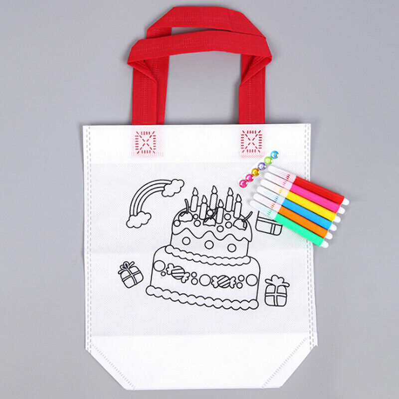 Kids DIY drawing craft color bags children learning toys with watercolor .l8