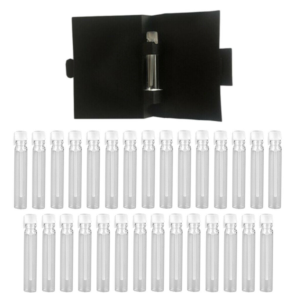 30 Pieces Empty Clear Perfume Sample Dropper Bottles Refillable Oils Vials