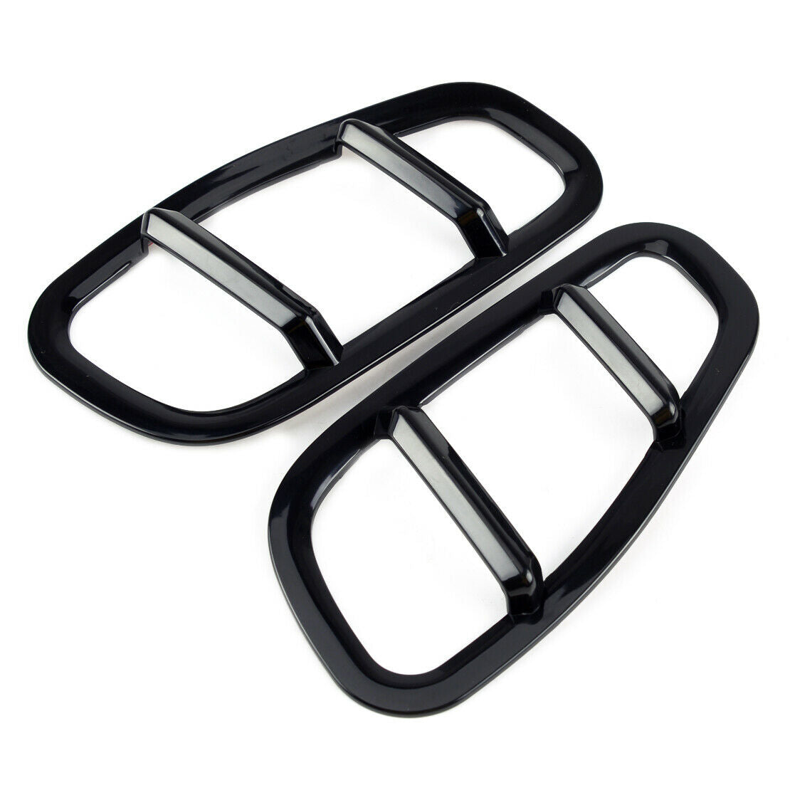 Pair ABS Front Side Fender Lamp Frame Cover Fit For Jeep Renegade 15-18 as