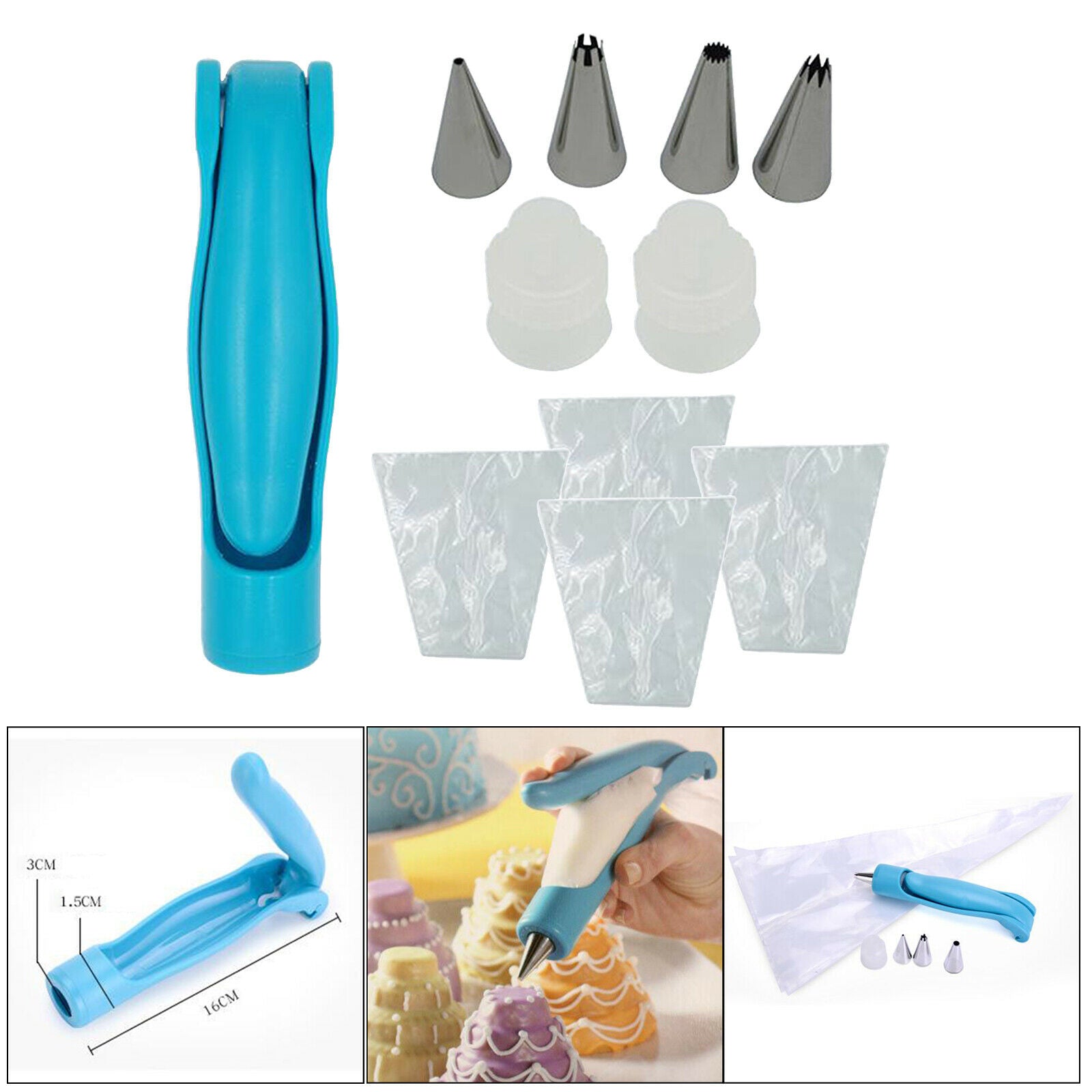 Cake Decorating Icing Pen Set Supplies Kit Baking Cupcake Cookies Sugar Pens