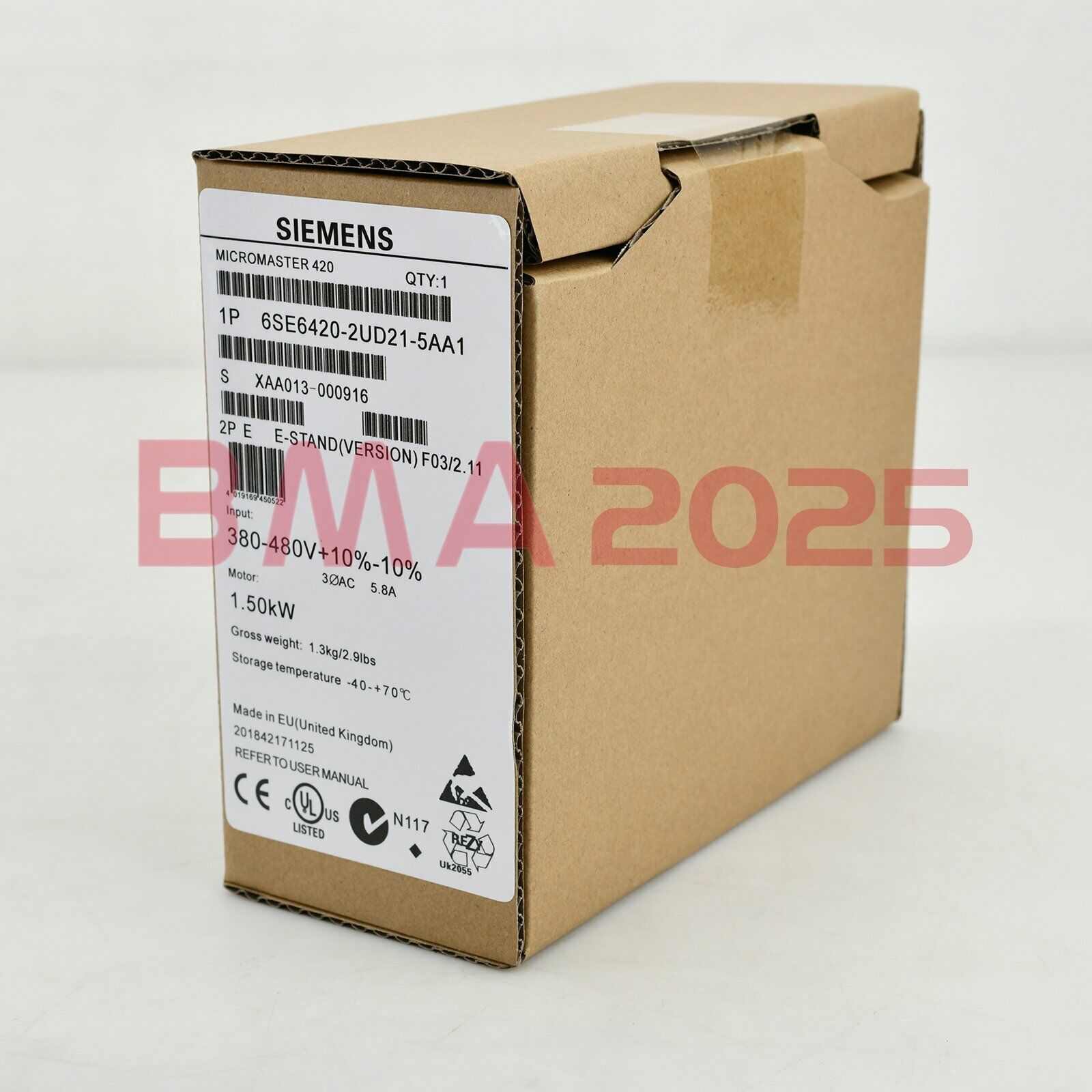 New 6SE6 420-2UD21-5AA1 6SE6420-2UD21-5AA1 1 year warranty free Ship SM9T