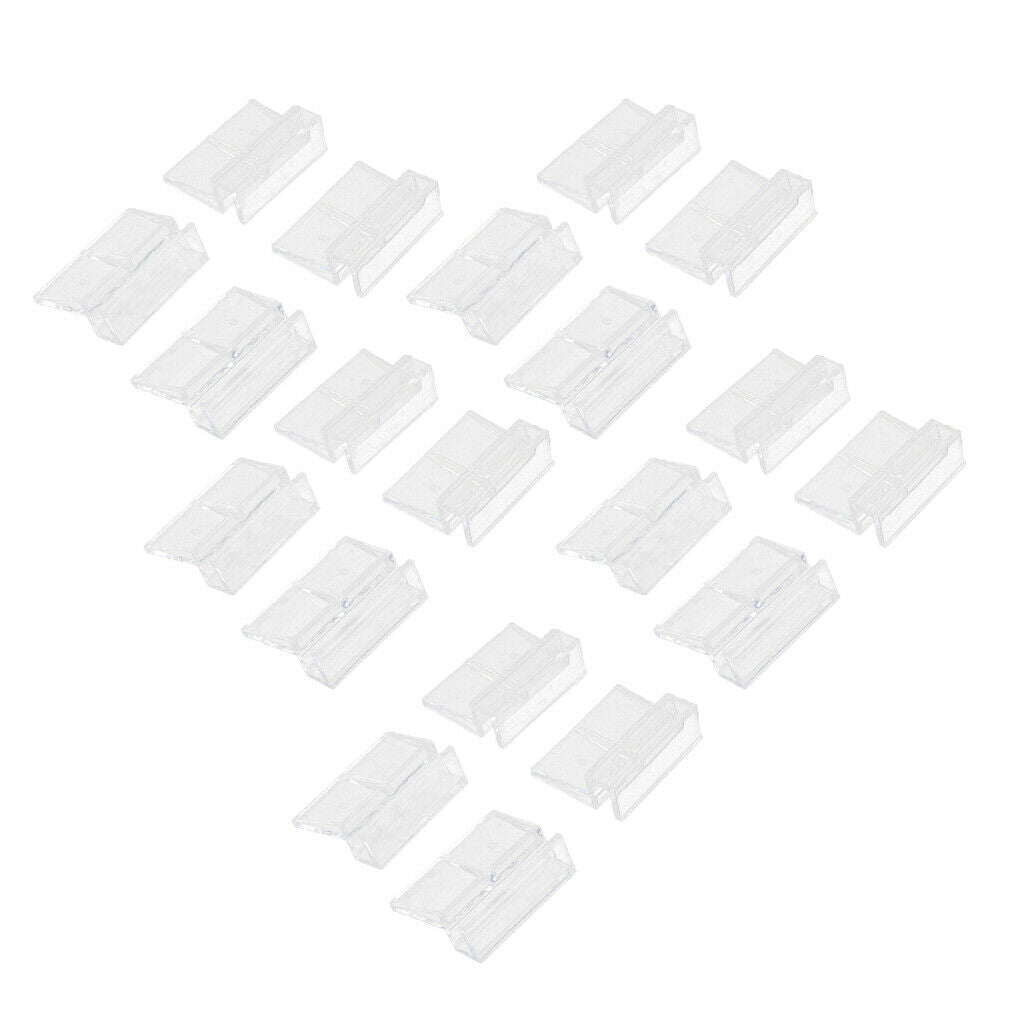 20Pcs 10mm Aquarium Fish Tank Glass Cover Support  Fastener Clips