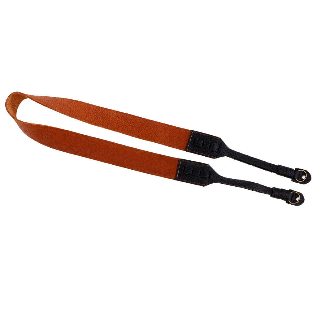 brown&black Genunie Leather Camera Shoulder Neck Strap Belt F   SLR DSLR