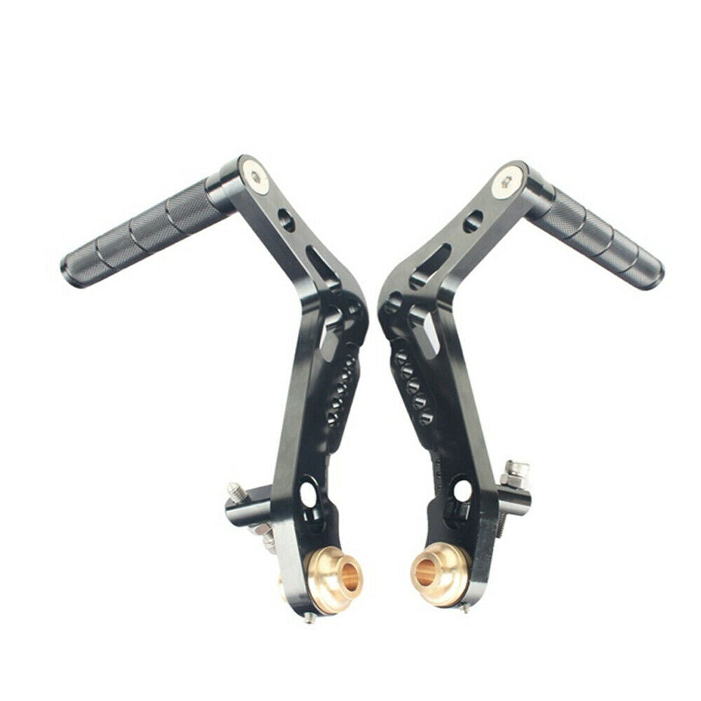 Black Go Kart Foot Pedals Pegs Brake Accelerator Universal Aluminum Alloy
