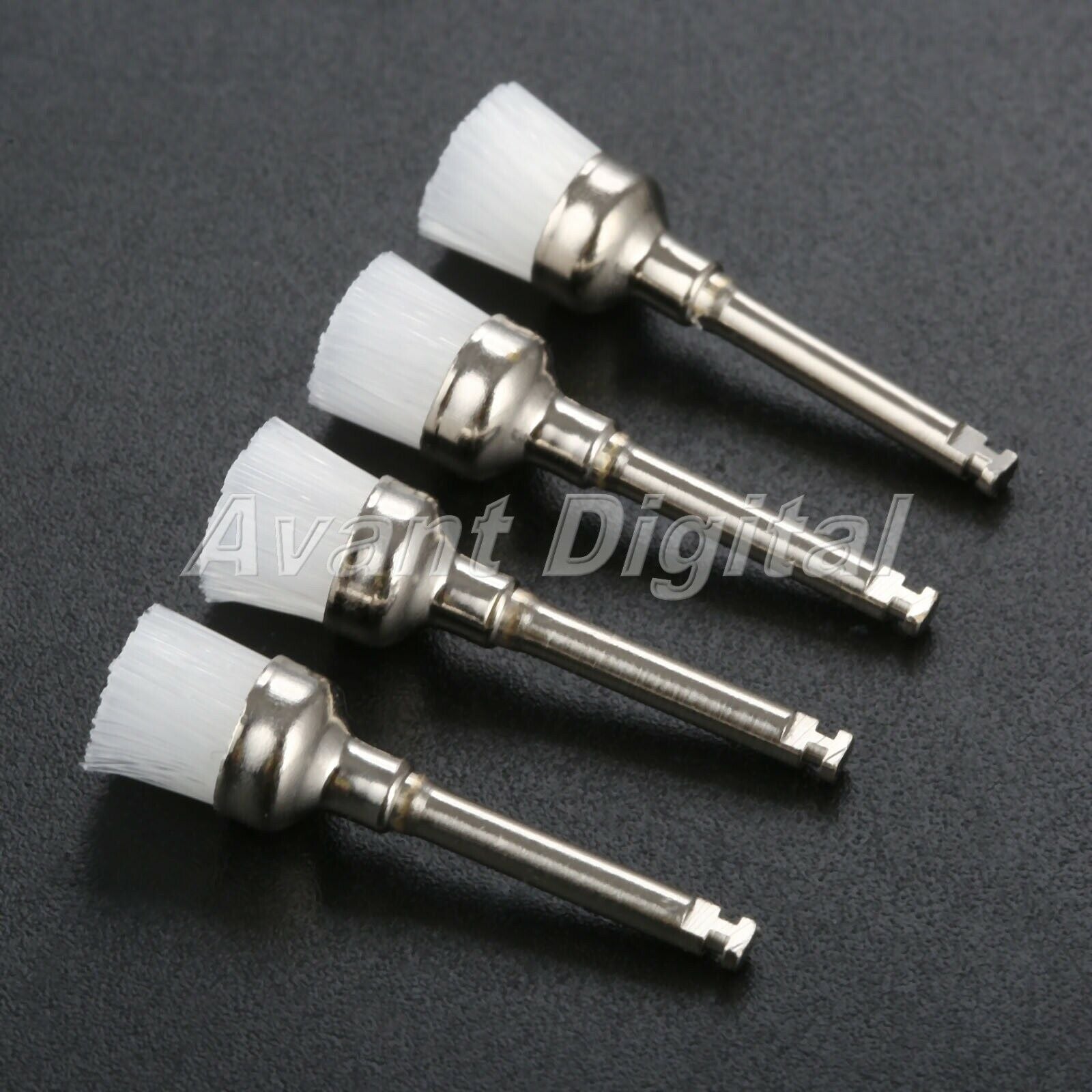 100pcs Lab Clinic Dental Prophy Brushes Polishing Flat Polisher White 2.8cm+ Box