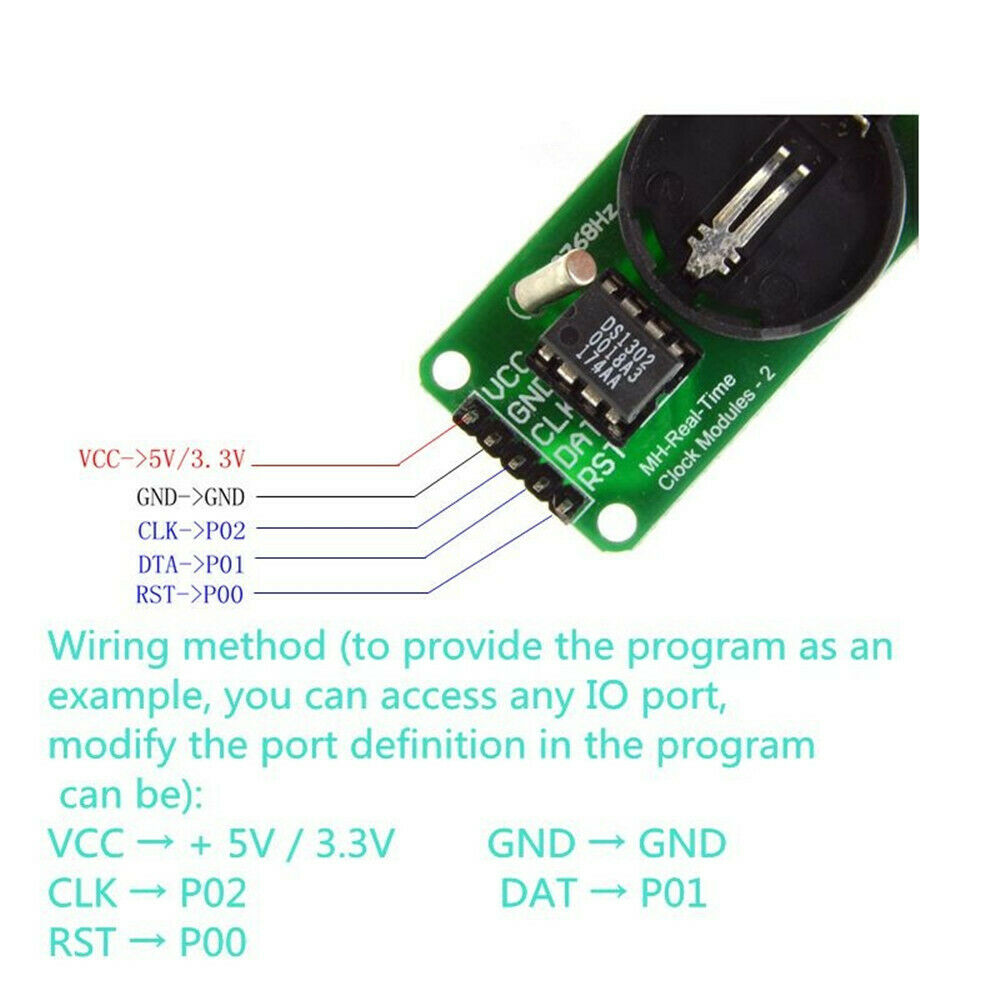 Smart Electronics DS1302 Real Time Clock Module Development Board For Arduino