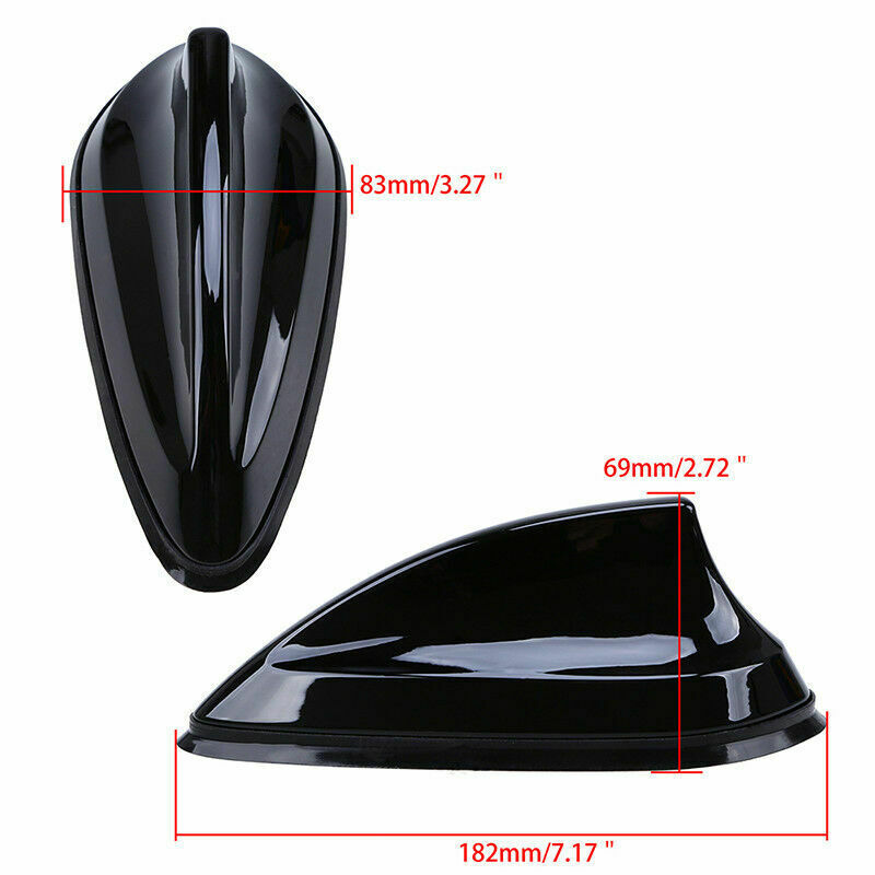 1xCar Shark Fin Antenna Radio FM Signal Aerial Auto Roof Decor-Carbon Fiber Look