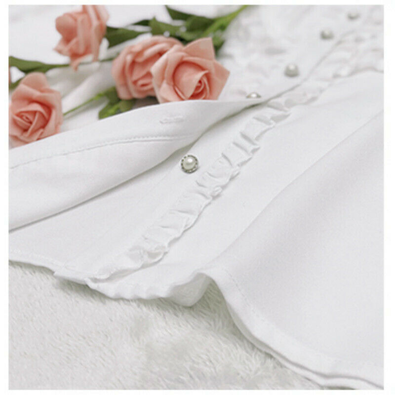 Lady Girls Lace Ruffle Shirt Blouse Lolita Sweet Tops Victorian Vitage Style