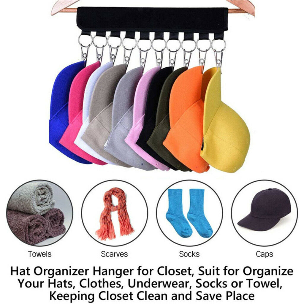 Portable Metal Hat Holder for Room Storage Clips 2pcs Foldable Caps Rack