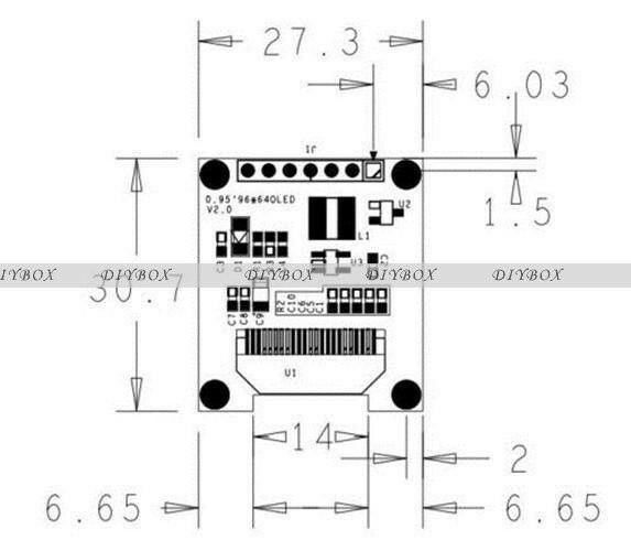 0.95 Inch 7pin Full Color 65K Color SSD1331 SPI OLED Display Module For Arduino