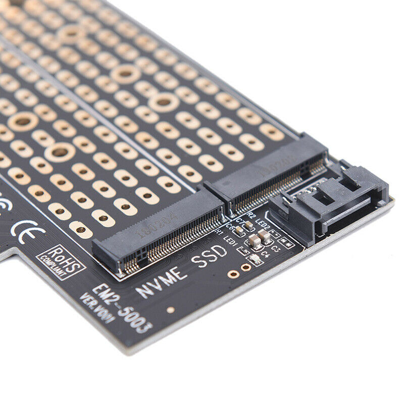 PCIe X4 to NGFF M.2 NVME PCIe M Key SATA B Key 2230 to 2280 SSD Adapter_AUS Tt