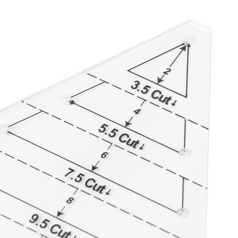 60 Degree Equilateral Triangle Quilting Ruler Template DIY Sewing Craft Tool