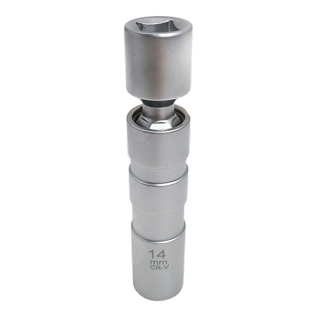 High Carbon Steel Chrome 14mm Spark Plug Wobble Socket for BMW 1/3/5 Series