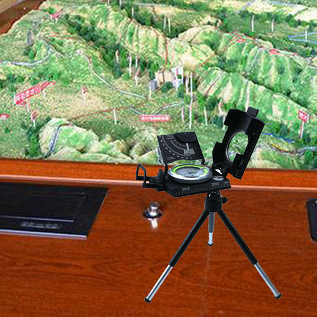 Compass Portable Folding Army Metal Lens Clinometer Multifunction