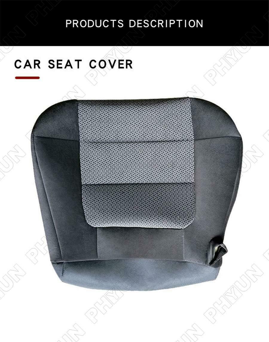 Gray Car Driver Side Bottom Replacement Cloth Seat Cover For Ford F150 2001-2003