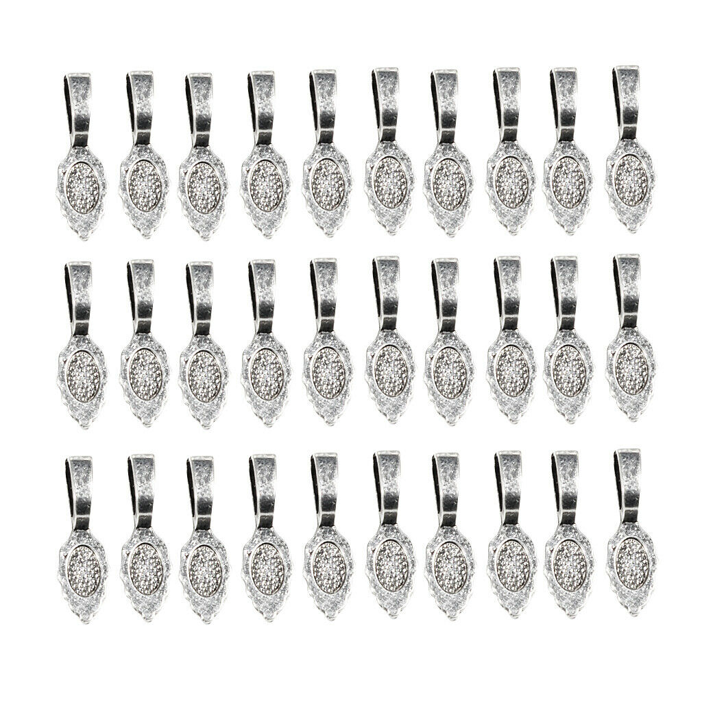 30pcs Glue On Bails Pendant Hanger Tibetan