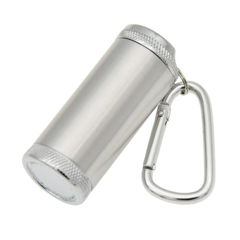 Useful Metal Ashtray With Key Chain Mini Pocket Portable Ash Holder Cylinder 1pc