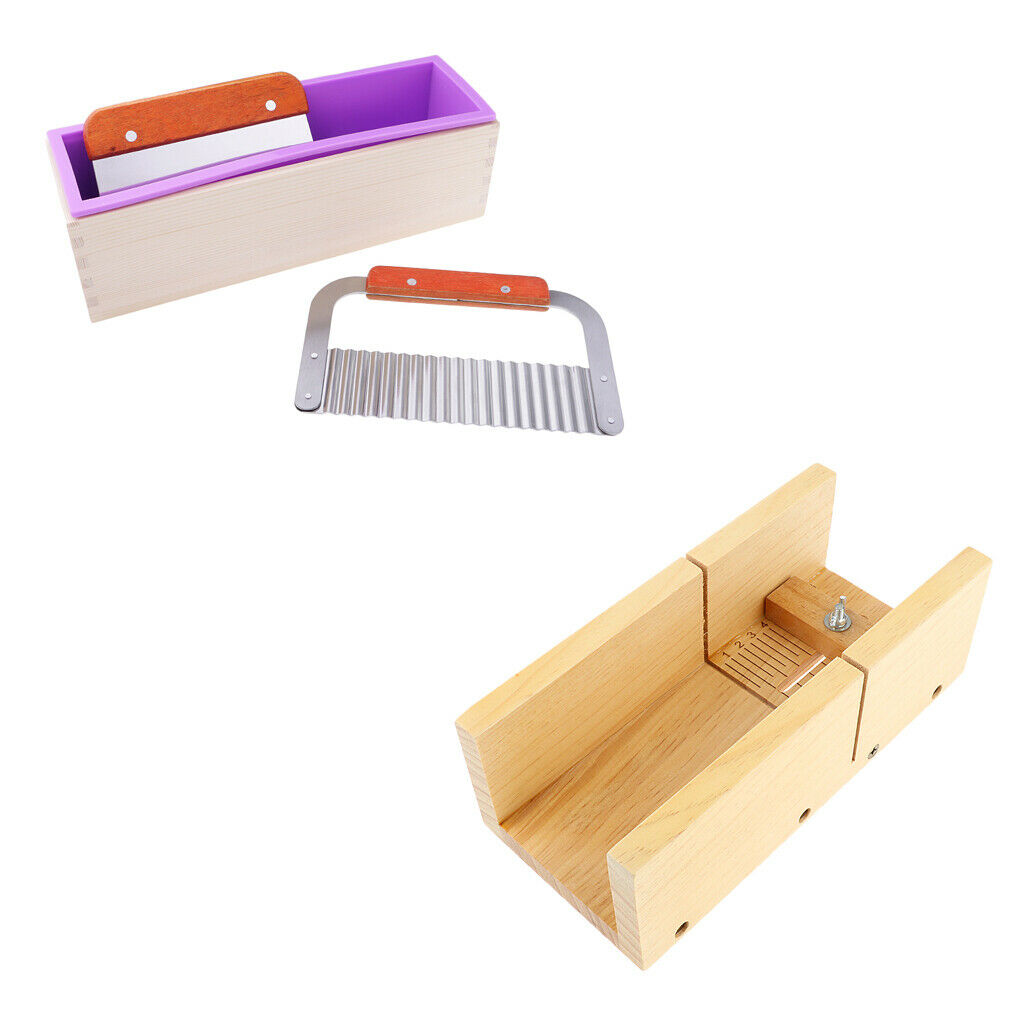 4pcs   Silicone   Soap   Mold   with   Soap   Cake   Cutter   Adjustable