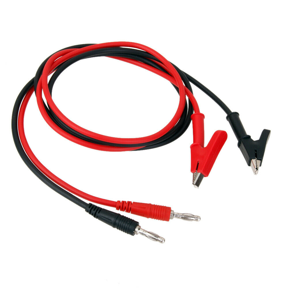 Banana Plug To Aligator Clip Voltmeter Tester Meter Probe Cable  DIY
