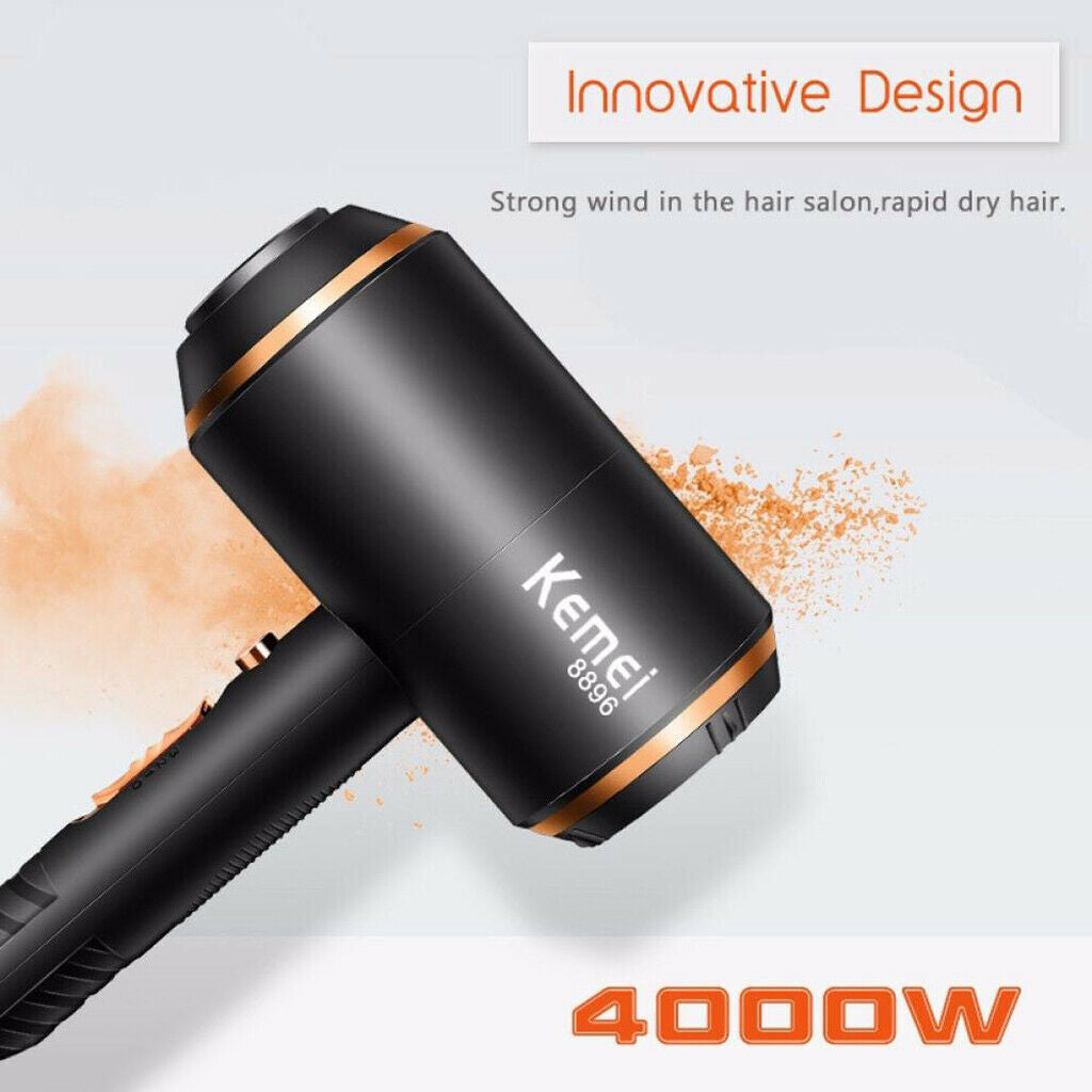 Professional Ionic Hair Dryer 4000W with Concentrator 3 Speeds & 2 Heats