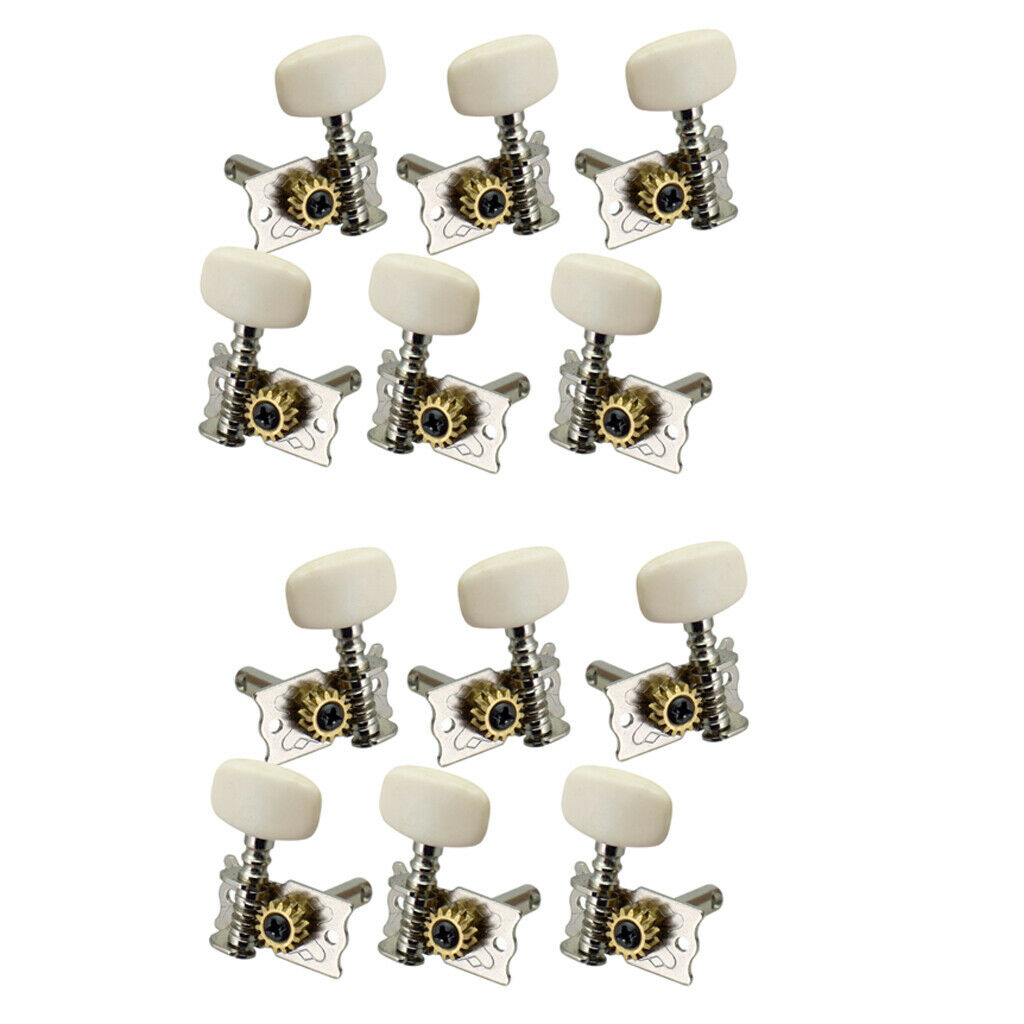 12Pieces Open Gear Acoustic Classical Guitar Tuning Pegs Tuners Machine Head