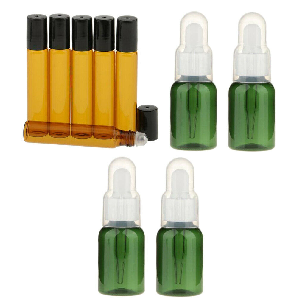 4pcs 35ml Empty Bottle with Pump + 6pcs 10ml Refillable Bottle