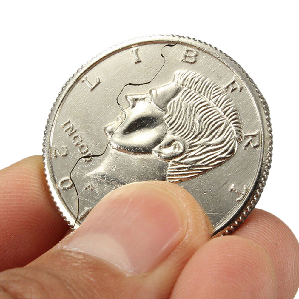 Magic Close-Up Street Trick Bite Coin Bite And Restored Half Dollarillusio.l8
