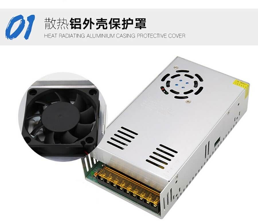 15V 30A 450W Fiberglass Panels Regulated Switching Power Supply PSU DC