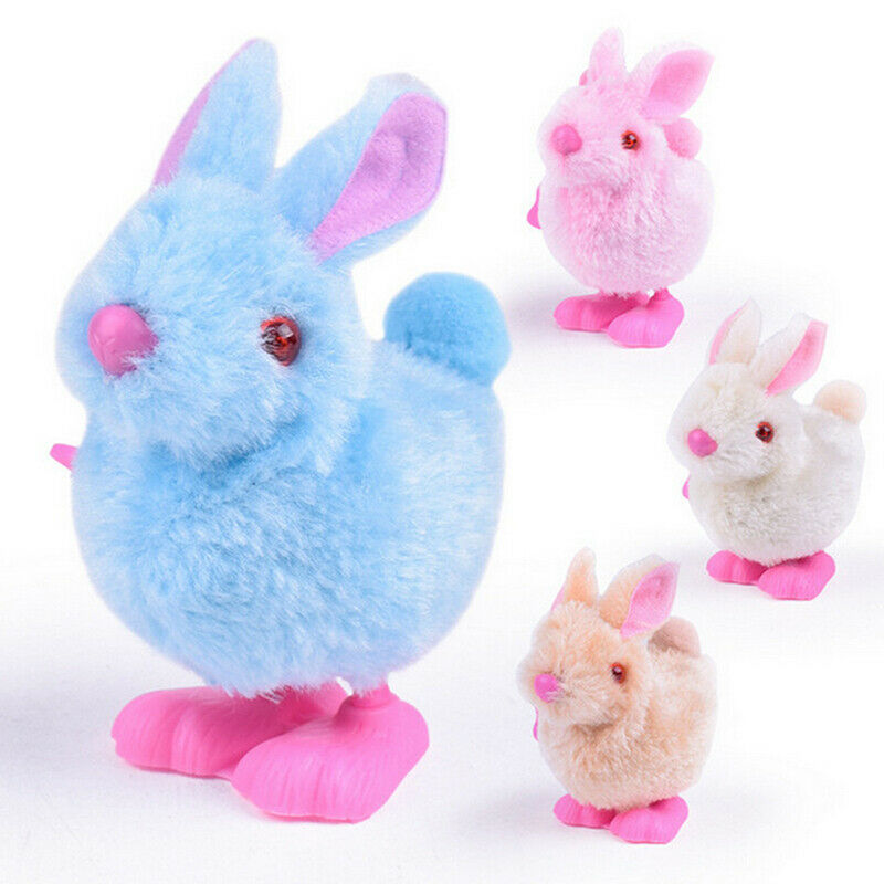 Plush Stuffed Bunny Toys Cartoon Jumping Rabbit Children's Baby Wind Up ToysBDA