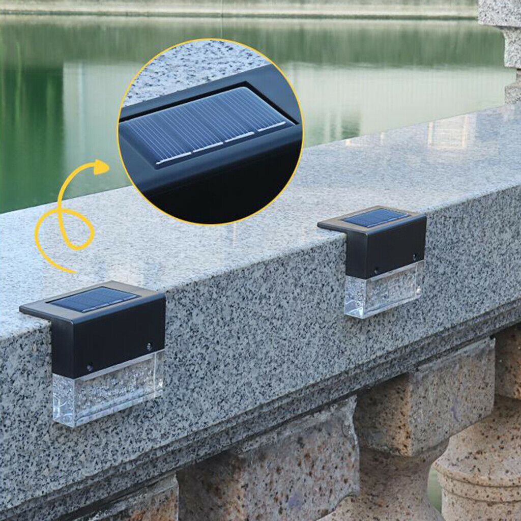 Solar Step Lights Outdoor Solar Powered Fence Lights Deck Lights Outside Night