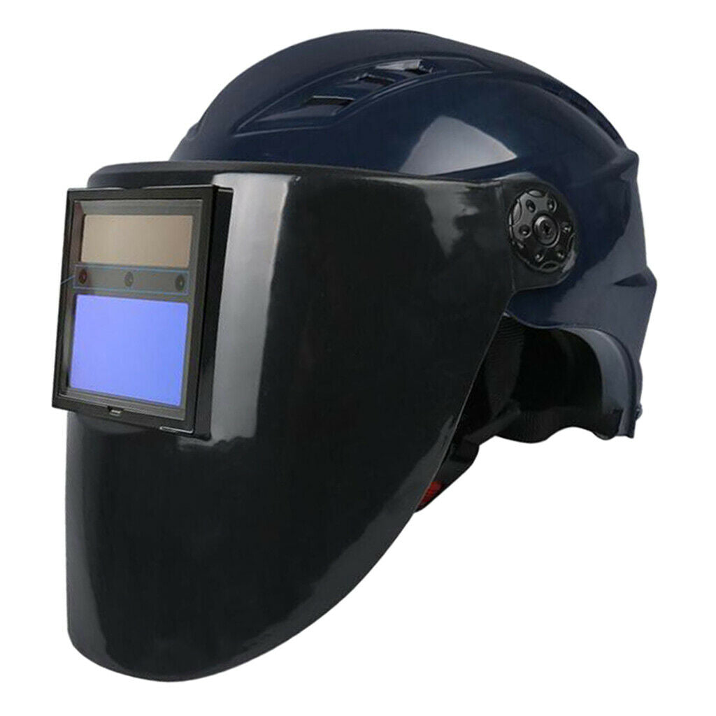 Solar Auto Darkening Welding Helmet Flip Up Glasses Eye Protection Blue