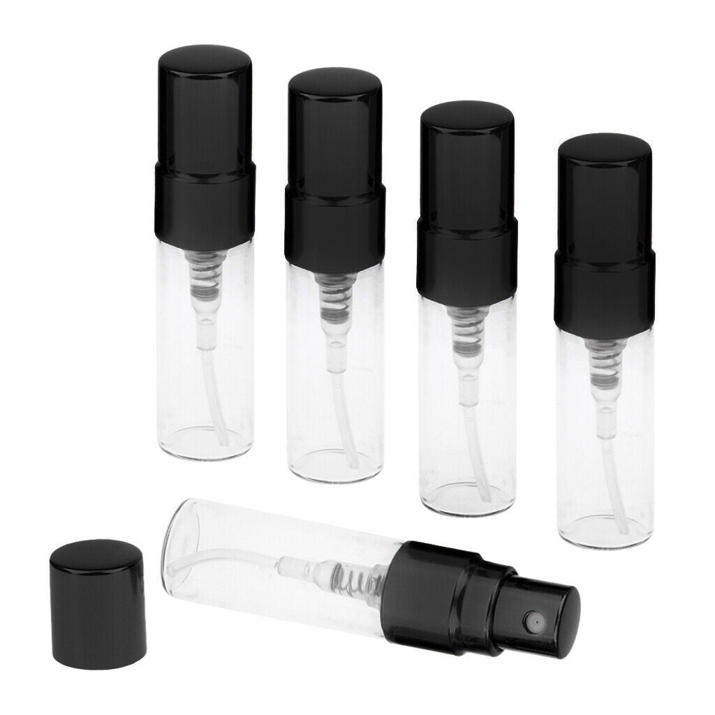 15x Mini Empty Perfume Aftershave Spray Bottles Travel Fine Mist Sprayer 3ml