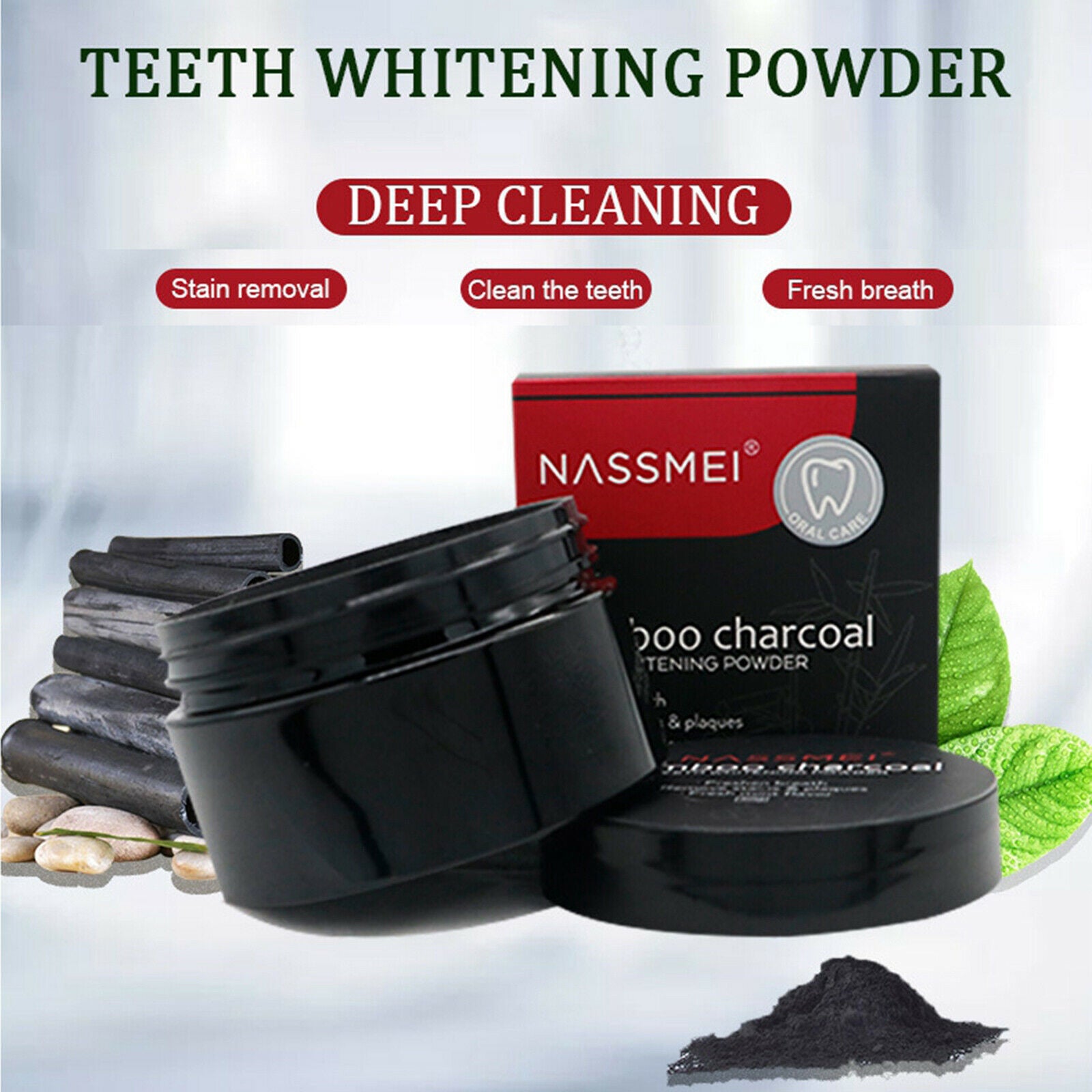 Natural Teeth Gum Whitening Powder Polish Remove Plaque Stains Dental Tools