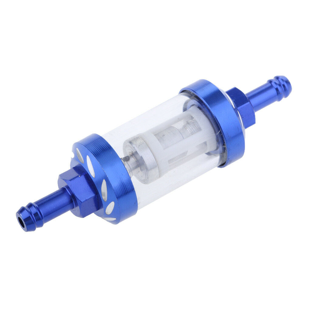 Blue CNC Motorcycle Removable Glass  for 8mm 5/16" Pipe