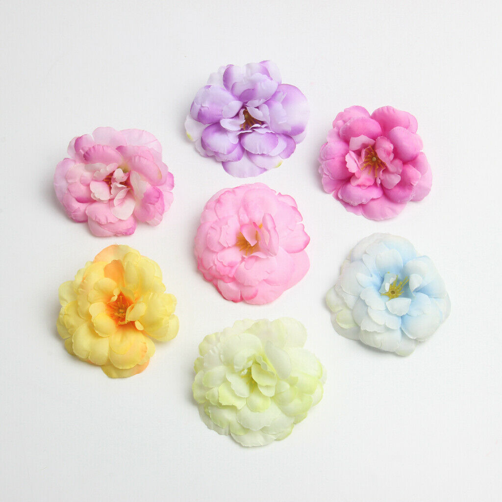 10 Pieces Artificial Flower Multicoloured Simulation Real Touch Camellia Flowers