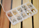 Pack of 2 Clear Plastic Jewelry Box Organizer Storage Container With Adjustable