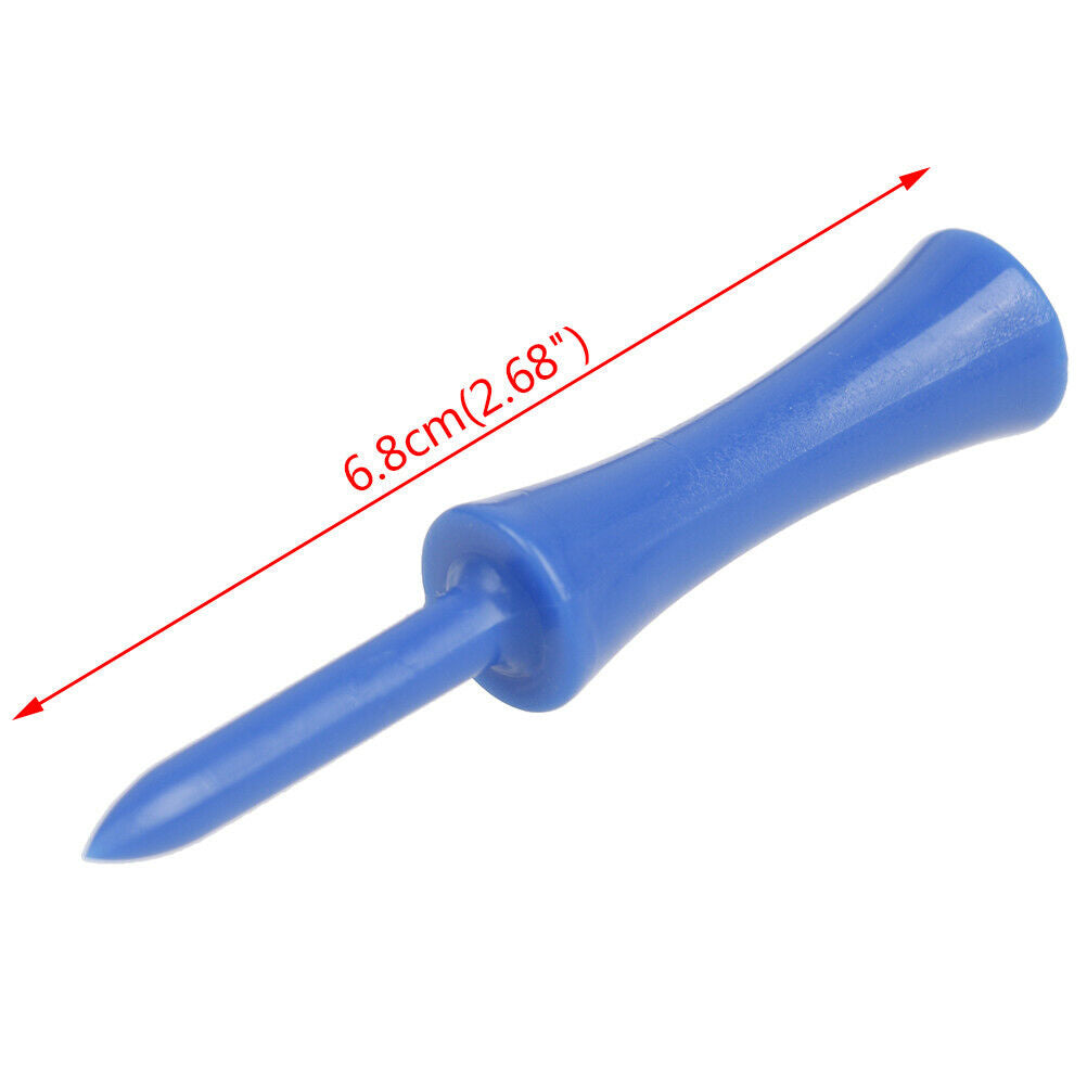 50Pcs/set Plastic Step Down Golf Tees Height Control Blue 2.68 inch~ii tHSJCA