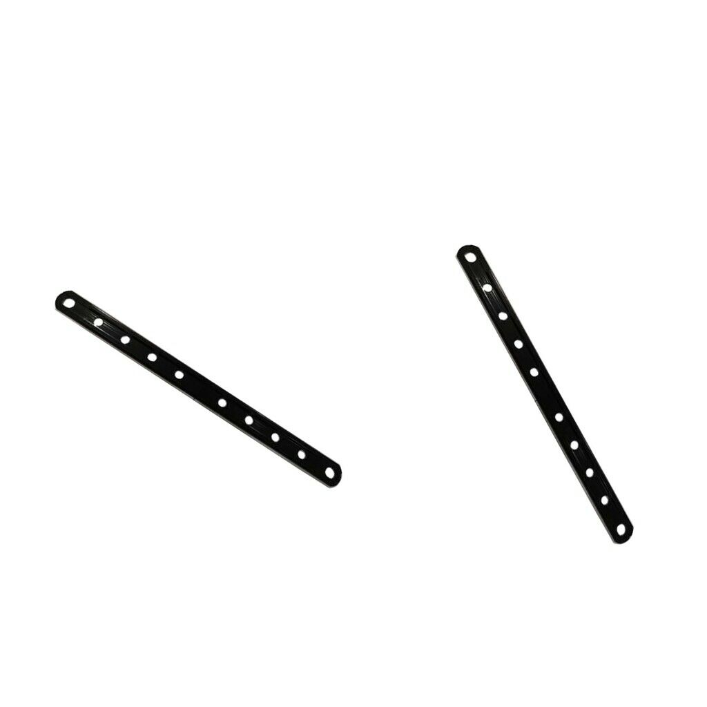 2 Pieces 12" Hanger Strap Universal Exhaust Muffler Drilled Bracket - Black