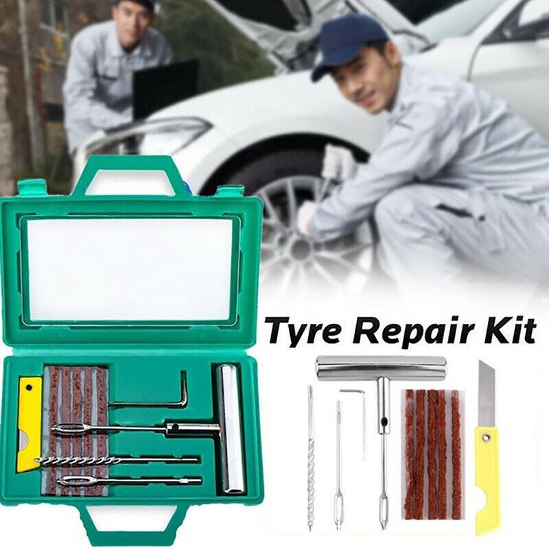 Tire Repair Kit Heavy Duty Puncture Fix Tool Plug Fit Car Truck Motorcycle  Tt