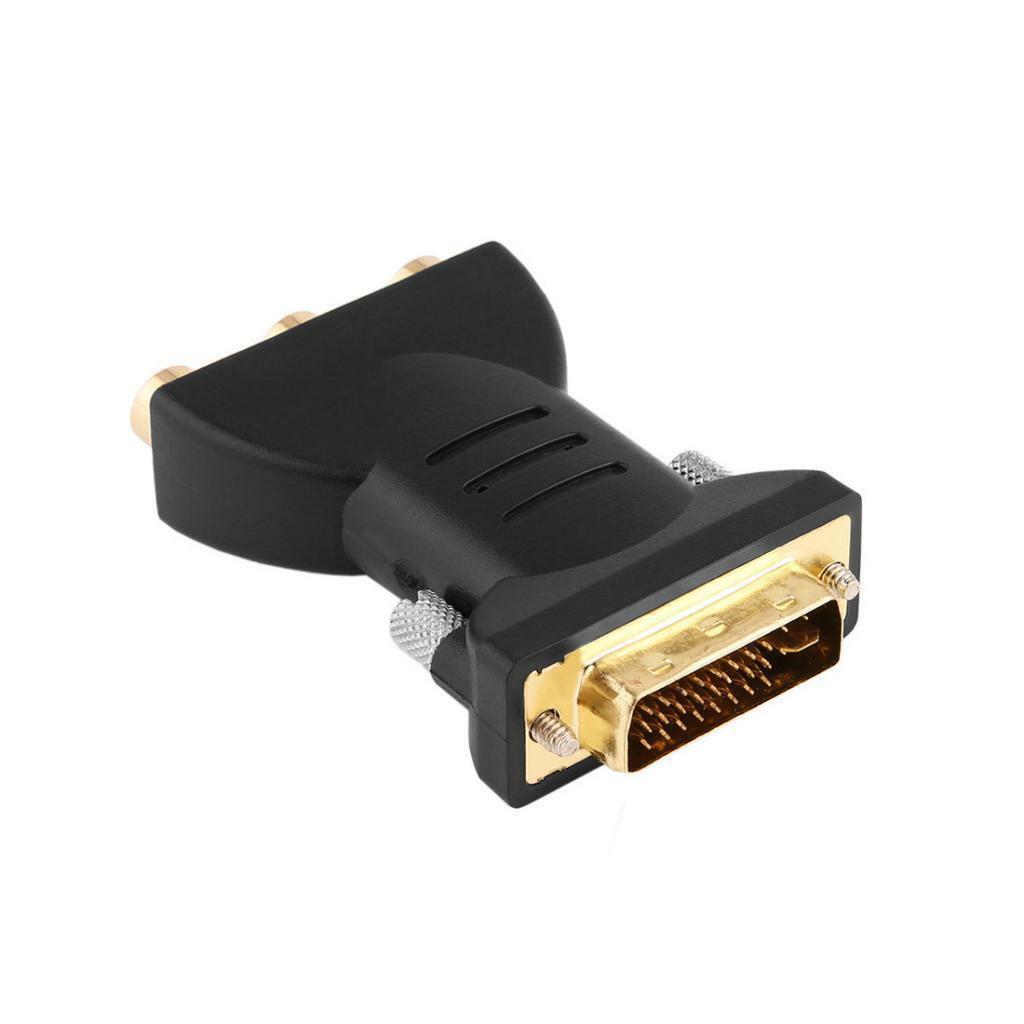 DVI-I 24+5 Male To 3 RCA Component Display Adapter For PC HDTV Converter