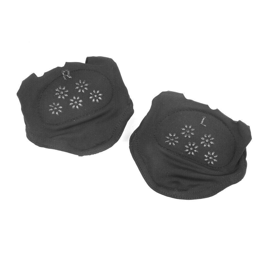Women Anti-slip 5-Toe Forefoot Socks Massage Cushions One Pair Black