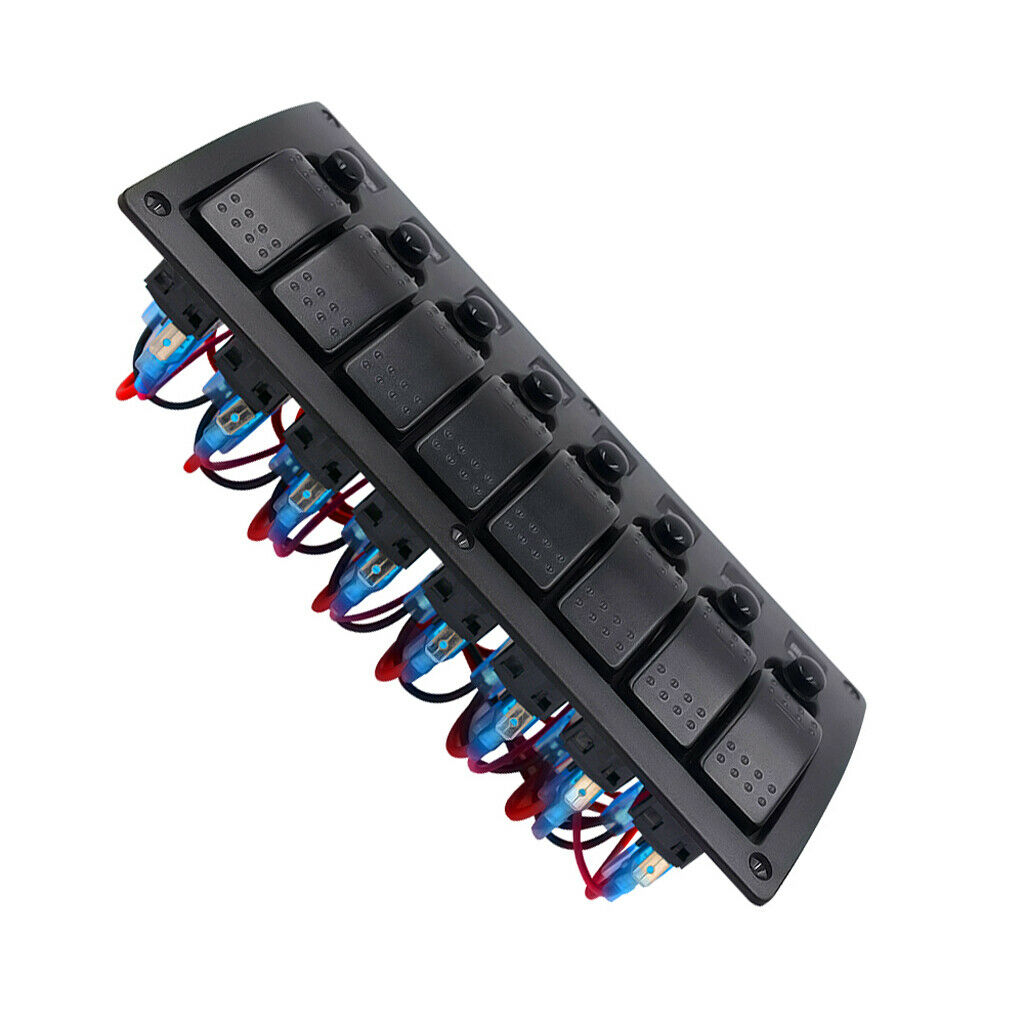 8 Red Illuminated Switch Panel Control Button Switch Board Equipment Interior