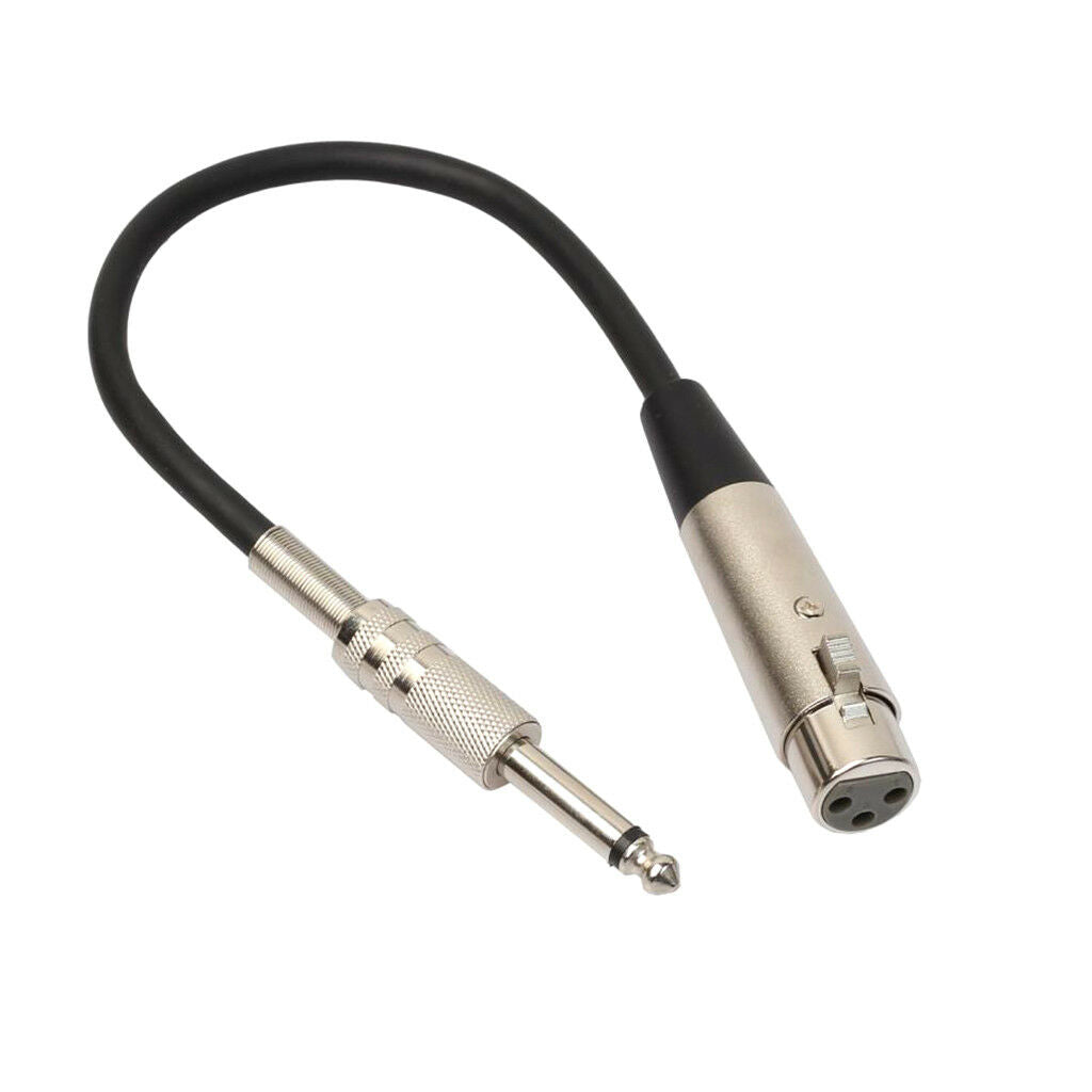1FT 3-pin XLR Female to 1/4 TRS Male Plug Audio Cable Microphone Mic Adapter