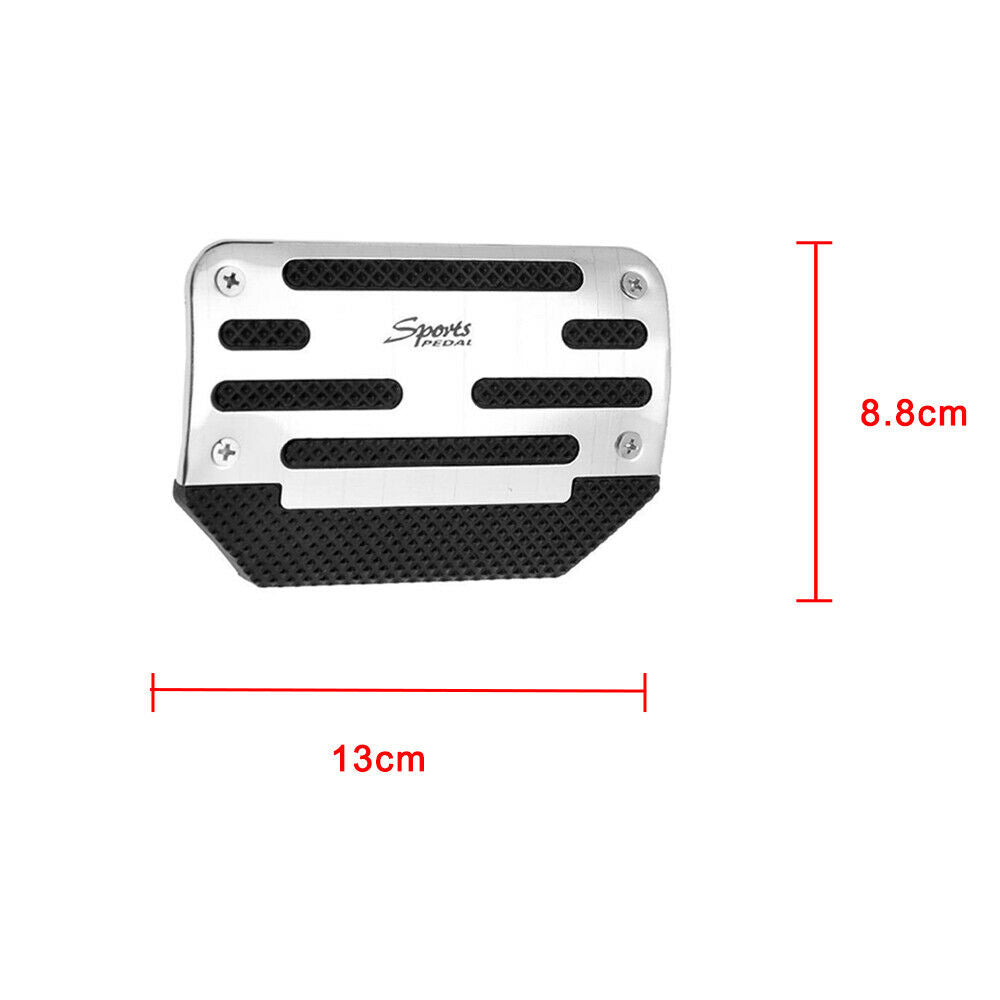 2pcs Aluminum Non-Slip Automatic Car Brake Accelerator Pedal Pad Cover Universal