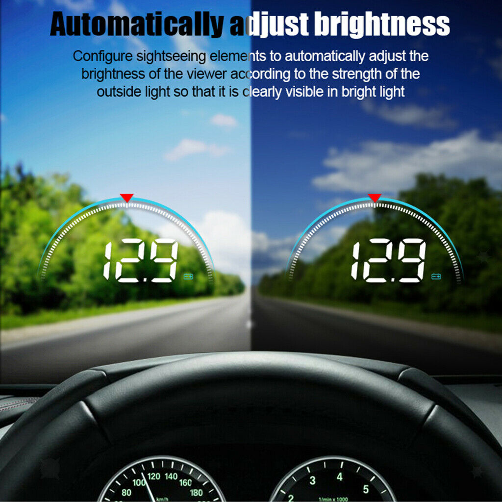 Car-Styling Auto Hud Head Up Display Speed Projector KM/H MPH 3.5x2.1x1inch