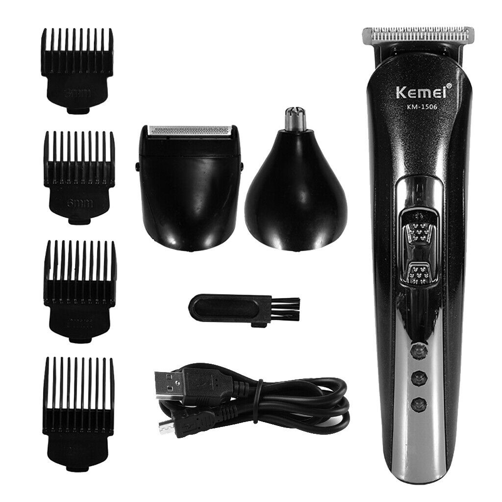 3 in1 Electric Trimmer Cordless Men Hair Clipper with Cape Set Rechargable Home