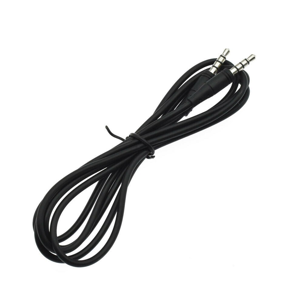 4 Pole 3Ring 3.5mm Jack Male To Male Earphone Headphone Audio Extension Cable 1M