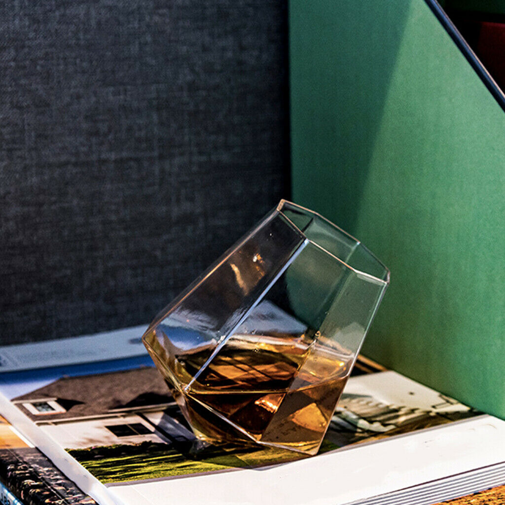 Fashioned Octagonal Glass Crystal Lustre Brandy Diamond Octagonal Glasses