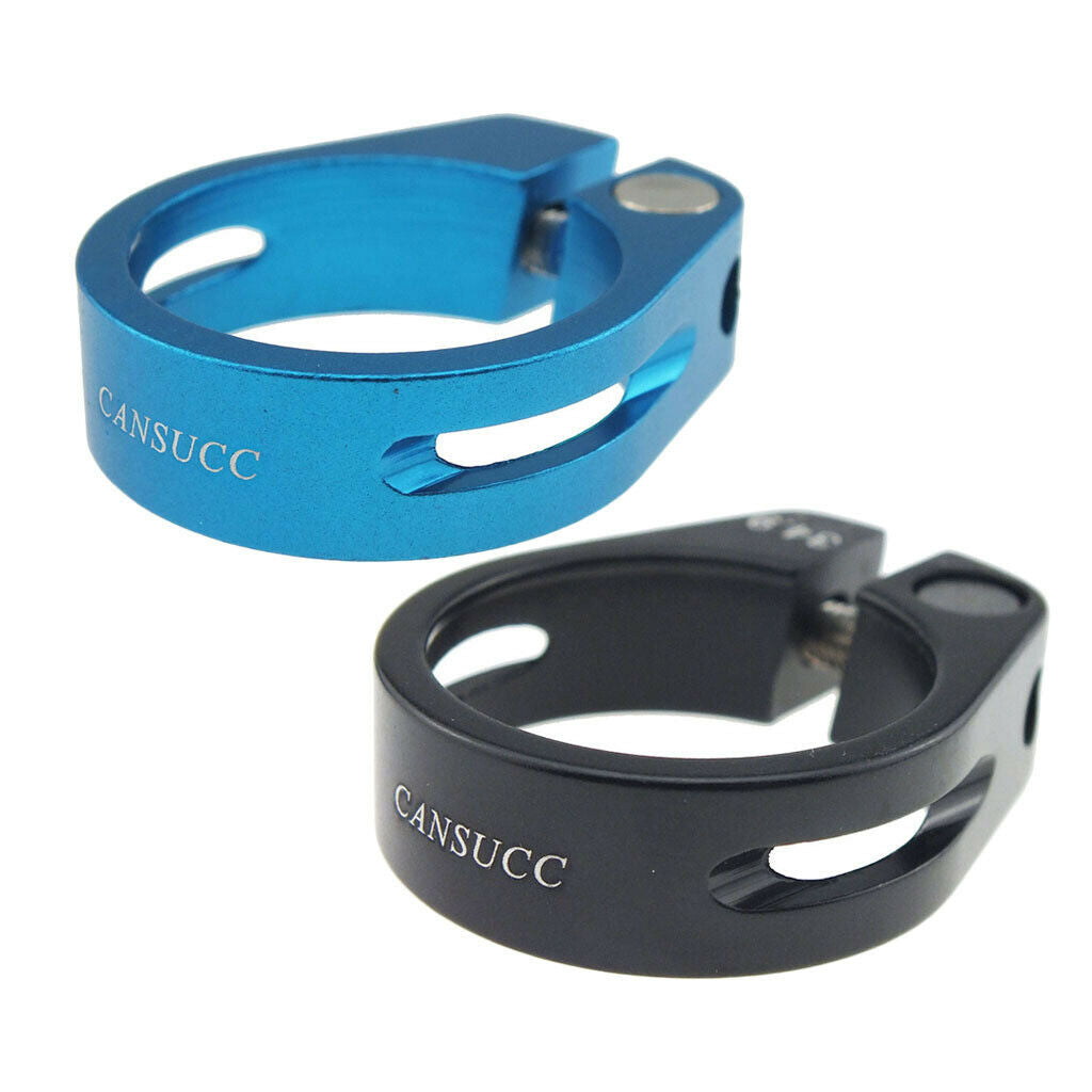 2 Pack Ultra-Light Bicycle Seatpost Clamp 34.9mm Seat Clamp Seat Post Clamp