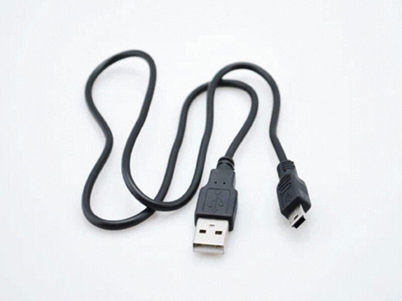 1Pc Black USB 2.0 A Male to Mini 5 Pin B Data Charging Cable Cord Adapter DS